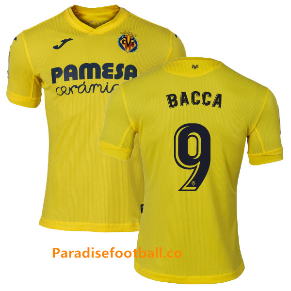 2020-2021 Villarreal Home Kit Soccer Jersey Bacca #9